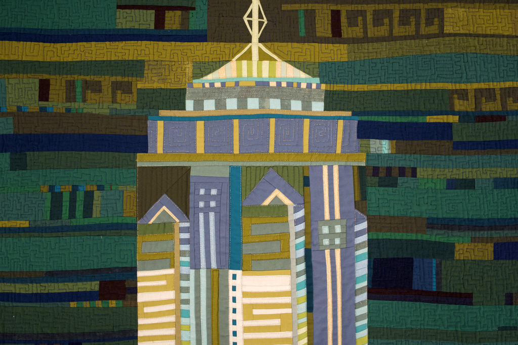 Deb Cashatt, The Center 2, detaiI, Solo Show, World of Threads Festival 2023-24.