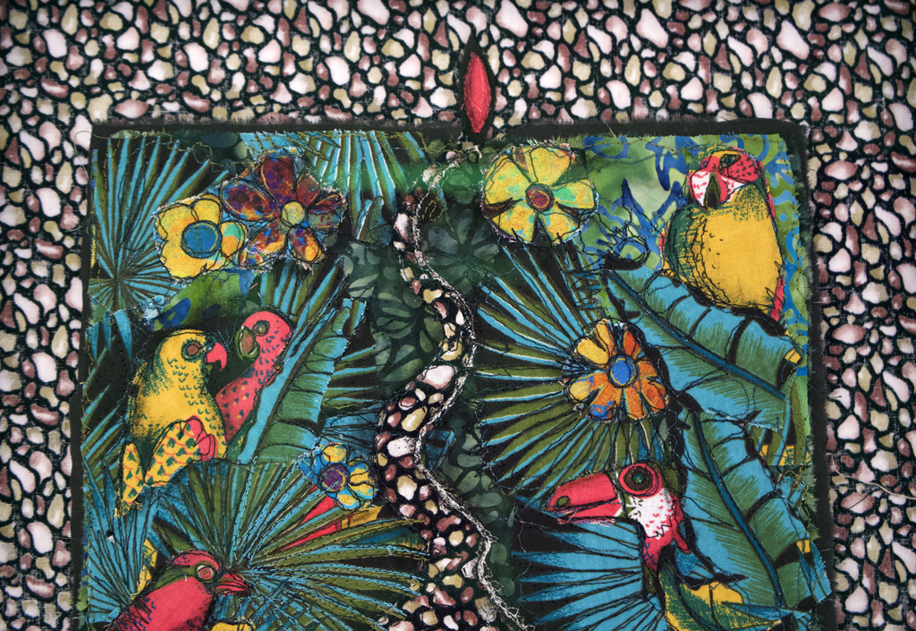 Lorraine Roy, Iecho, detail, Solo Show, World of Threads Festival 2023-24.