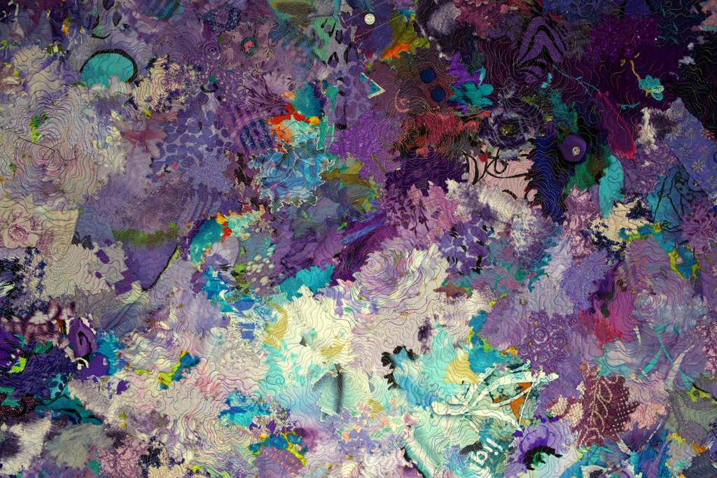 Maya Chaimovich, Purple Orchid, detail, Solo Show, World of Threads Festival 2023-24.