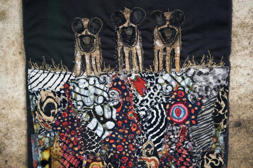 Lorraine Roy, Iixeba, detail, Solo Show, World of Threads Festival 2023-24.