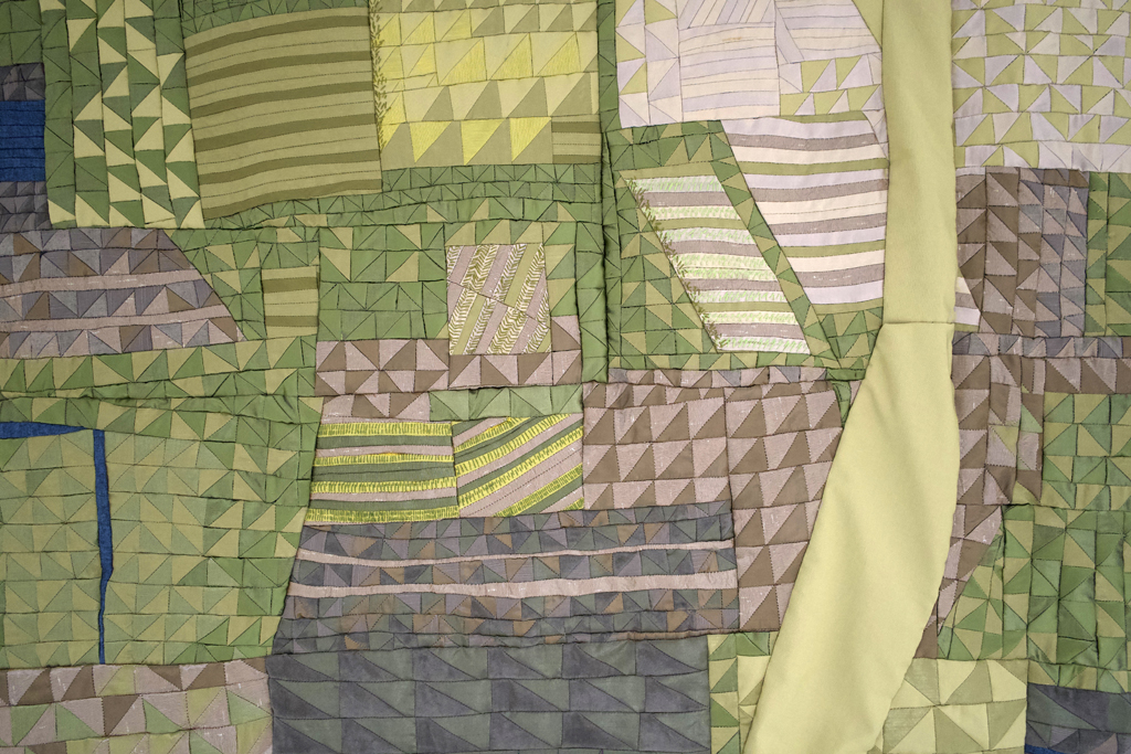 Victoria Carley, The Beanstalk, detail, Solo Show, World of Threads Festival 2023-24.