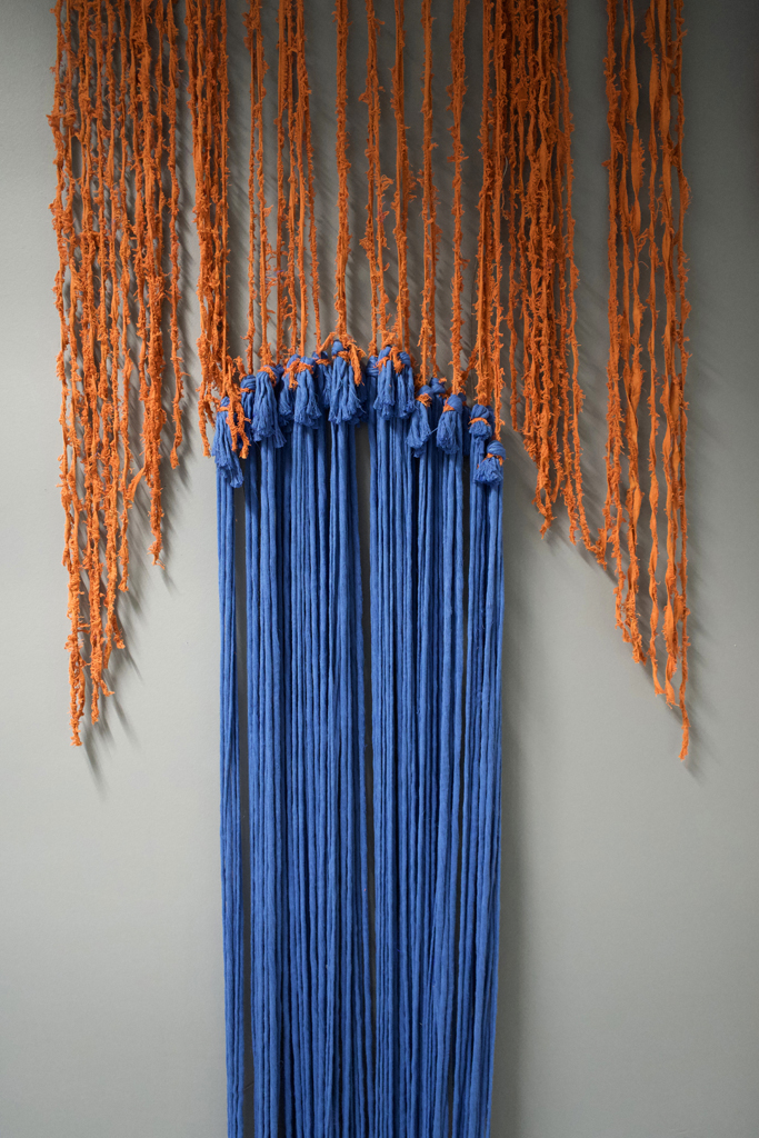 Jen Arron, Keep Going, detail,  Solo Show, World of Threads Festival 2023-24.