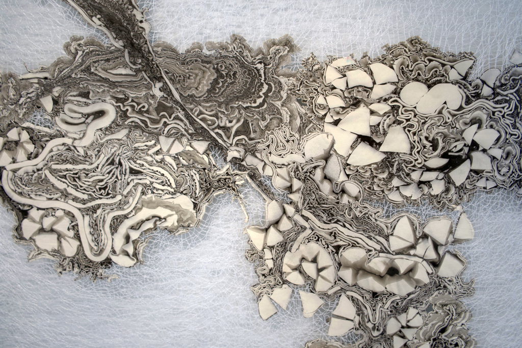 Szilvia Revesz, Ethereal Landscape series 8, detail, Solo Show, World of Threads Festival 2023-24.