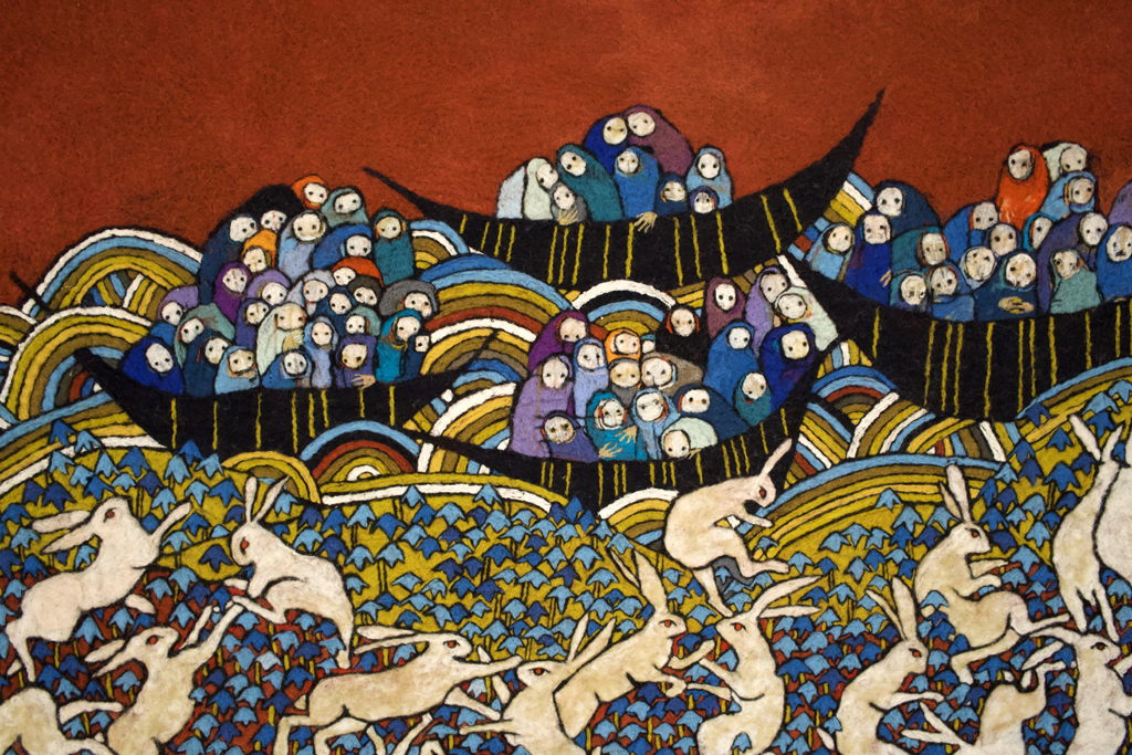 Robin Wiltse, Nature vs Nature, detail, Solo Show, World of Threads Festival 2023-24.