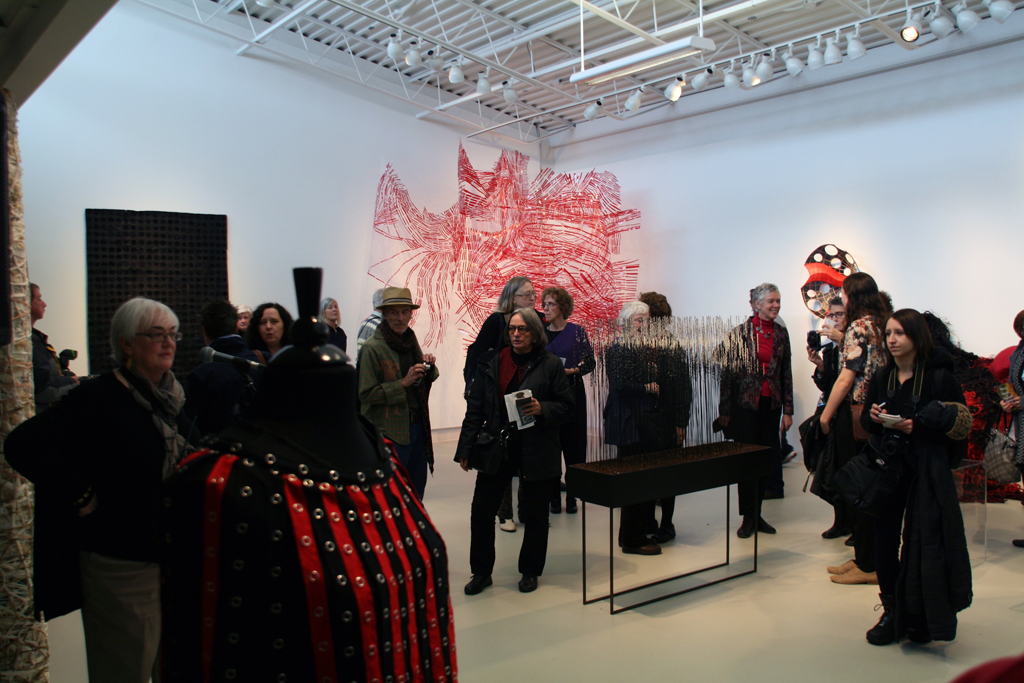 Artists and guests at the opening of the World of Threads Festival 2014.