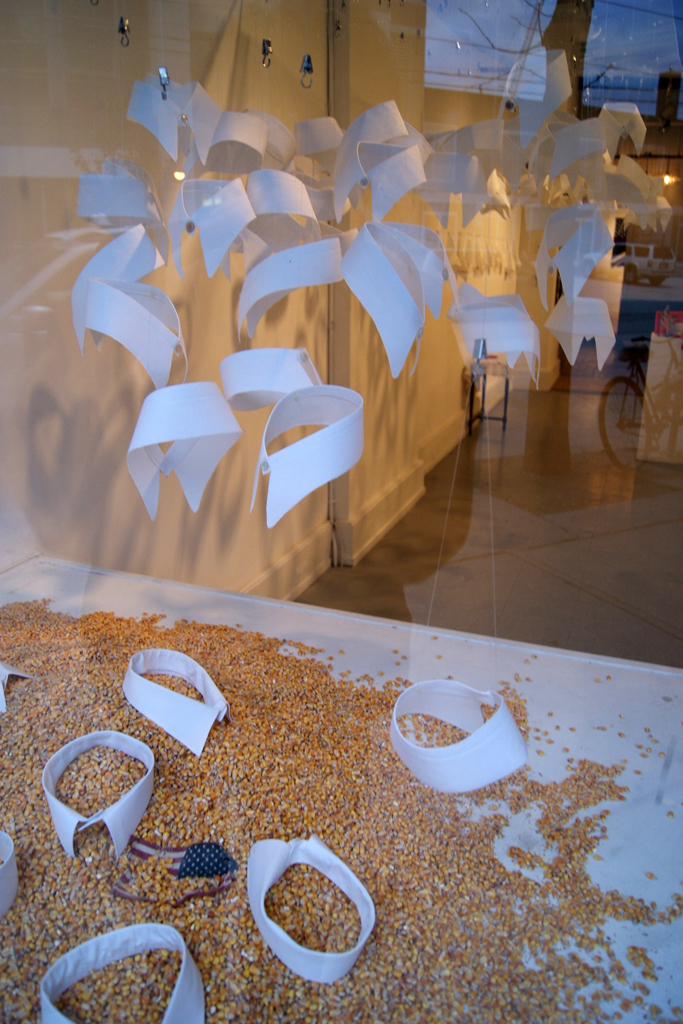 Installation by: Sharon Moodie, Where Were You When Amy Winehouse Died? exhibition, World of Threads Festival 2012.