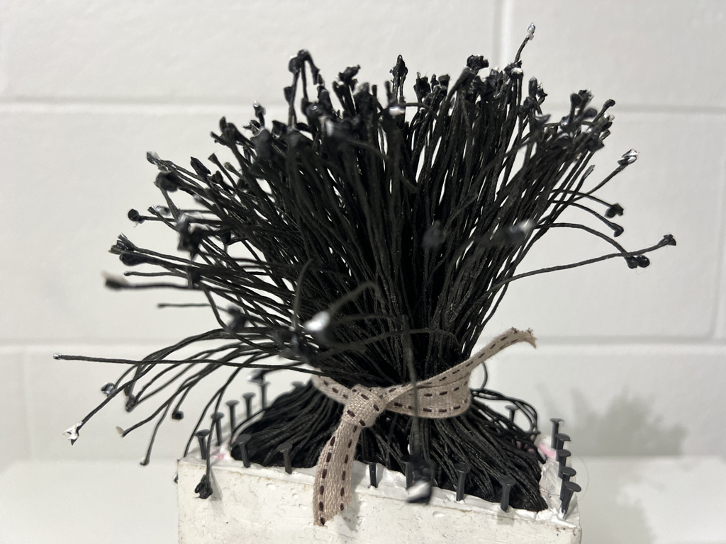 Ruth Harries, Recollection 3, detail, Solo Show, World of Threads Festival 2023-24.