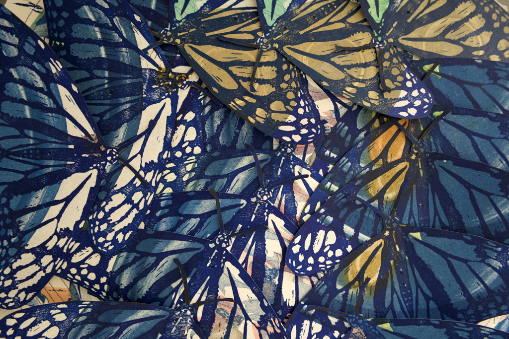 Lorna Livey, Cluster Flight, detail, Solo Show, World of Threads Festival 2023-24.