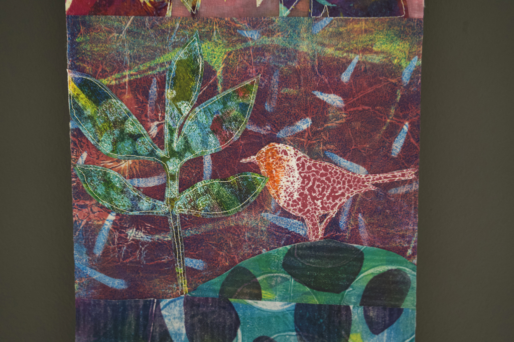 Linda VanWyk, Garden Series, detail, Solo Show, World of Threads Festival 2023-24.