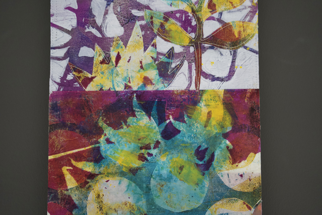 Linda VanWyk, Garden Series, detail, Solo Show, World of Threads Festival 2023-24.