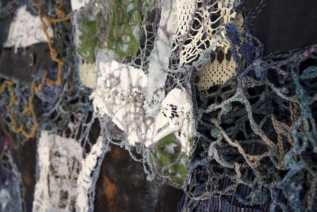 Elizabeth Babyn, Jeanette, detail, Solo Show, World of Threads Festival 2023-24.
