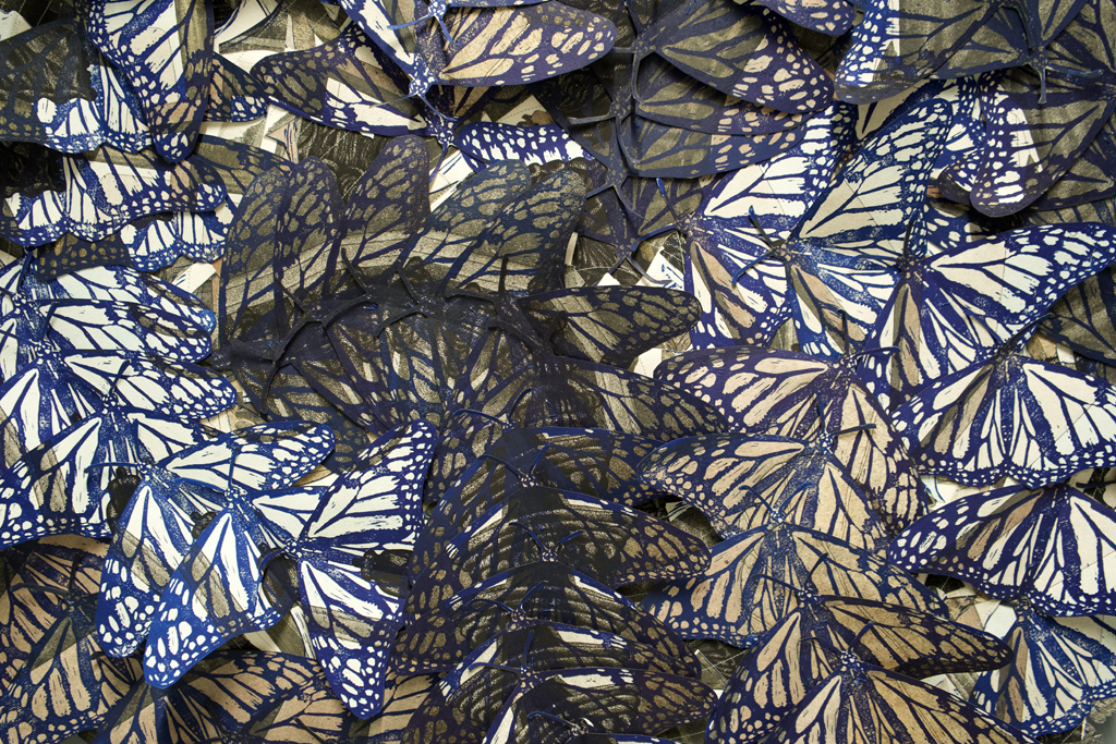 Lorna Livey, Spiralling into Darkness, detail, Solo Show, World of Threads Festival 2023-24.