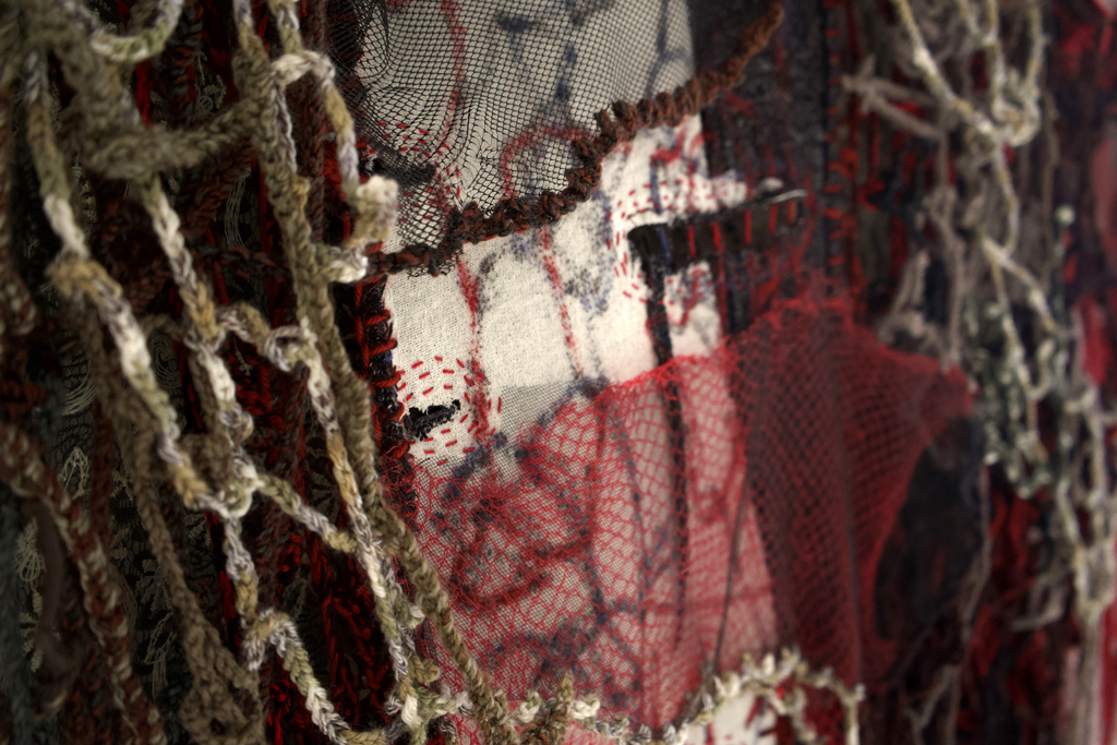 Elizabeth Babyn, Almoza, detail, Solo Show, World of Threads Festival 2023-24.