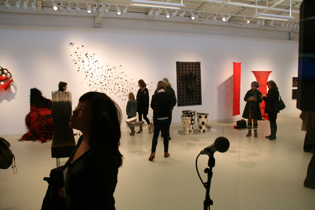 Guests at the opening of the World of Threads Festival 2014.