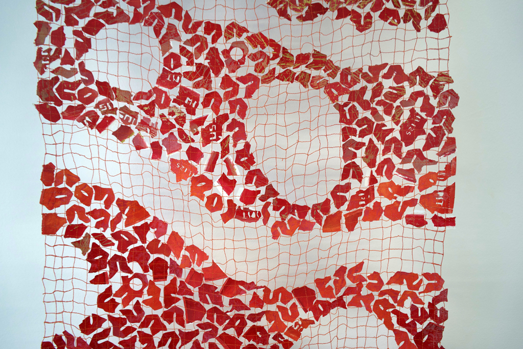 Loretta Faveri, Space to Breathe, detail, Solo Show, World of Threads Festival 2023-24.