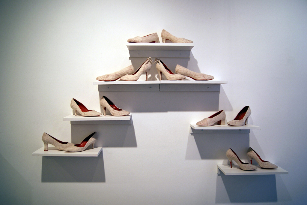 Artwork by Emily Martin, Where Were You When Amy Winehouse Died? exhibition, World of Threads Festival 2012.