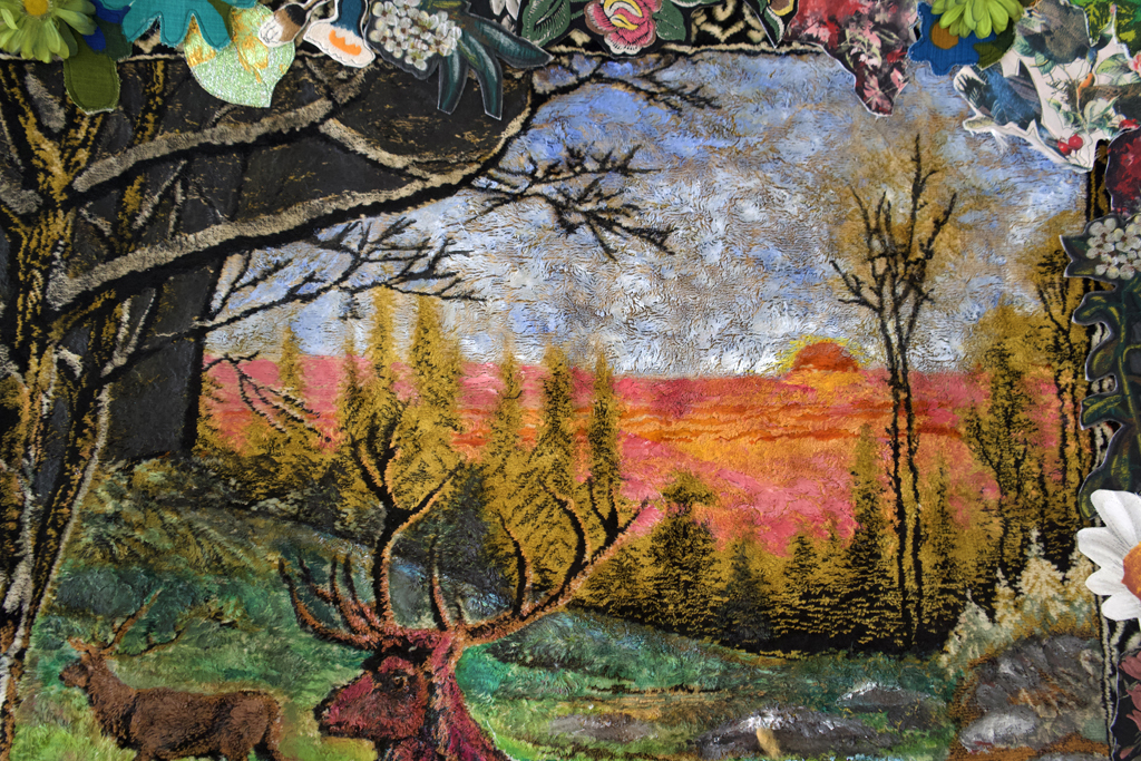 Leisa Rich, Existentialist Dread Trepidation About Mutualism, detail, Solo Show, World of Threads Festival 2023-24.