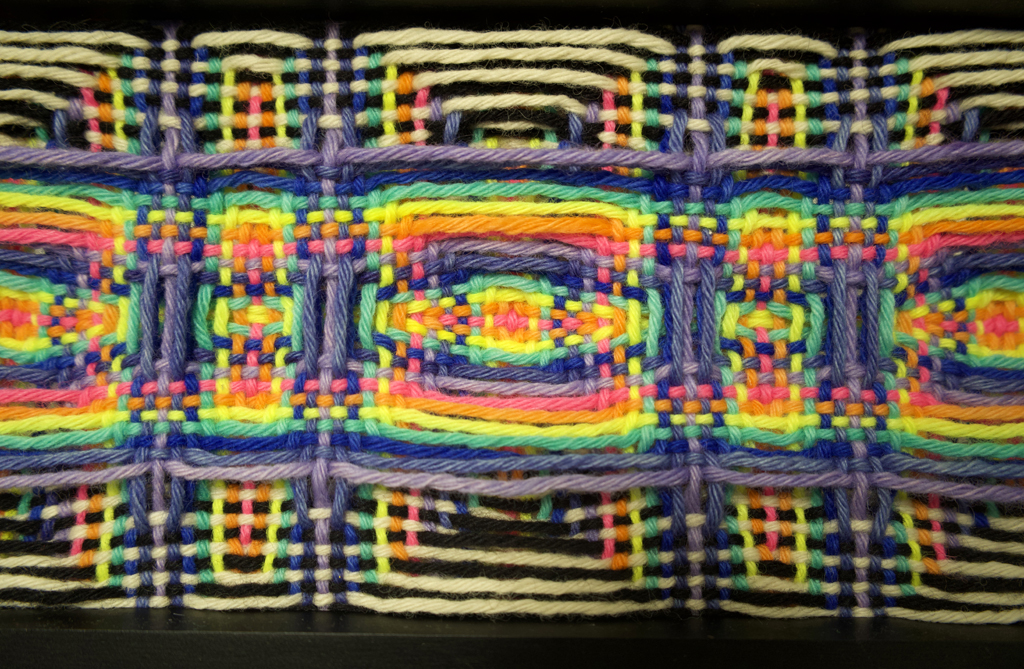 Heather Macali, ROYGBIV with Black and White 1, detail, Solo Show, World of Threads Festival 2023-24.