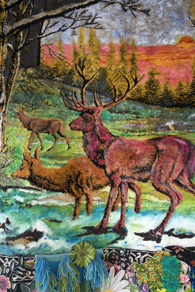 Leisa Rich, Existentialist Dread Trepidation About Mutualism, detail, Solo Show, World of Threads Festival 2023-24.