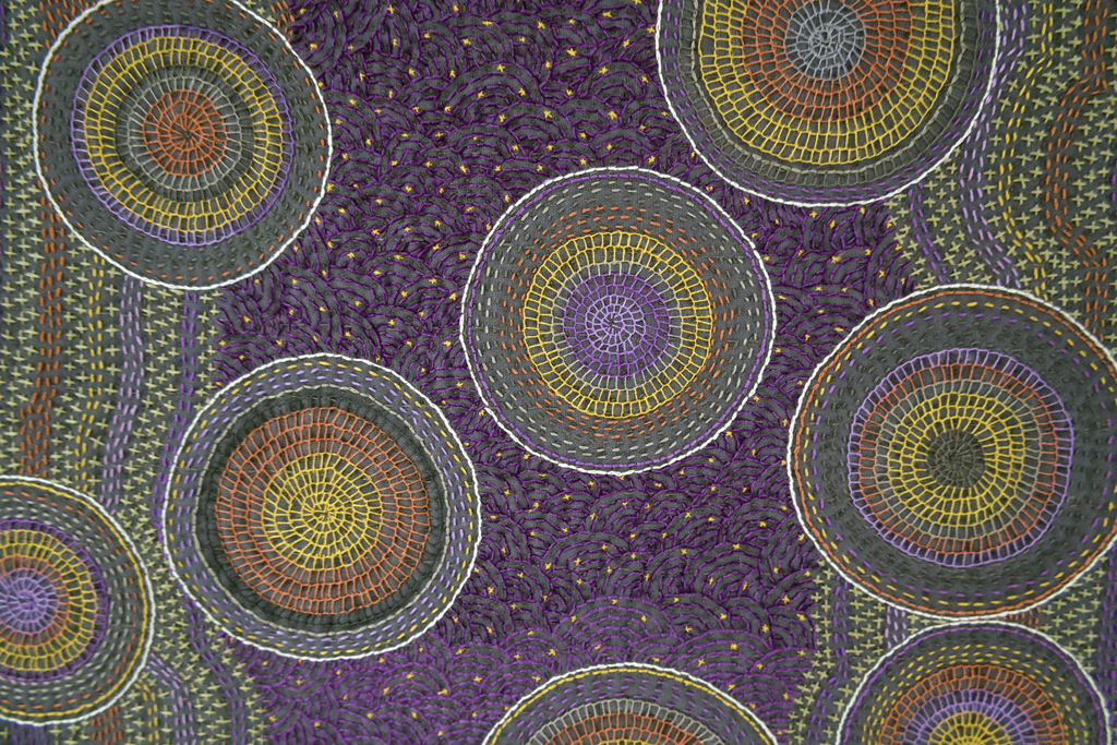 Karen Thiessen, Beyond the Curtain, detail, Solo Show, World of Threads Festival 2023-24.