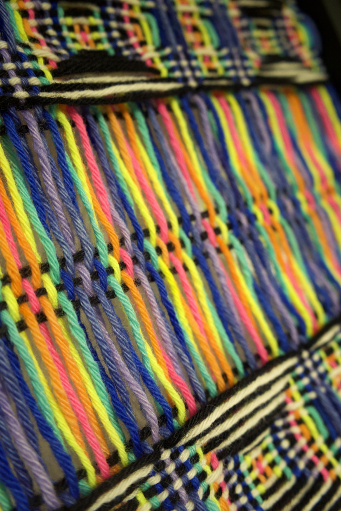 Heather Macali, ROYGBIV with Black and White 2, detail, Solo Show, World of Threads Festival 2023-24.