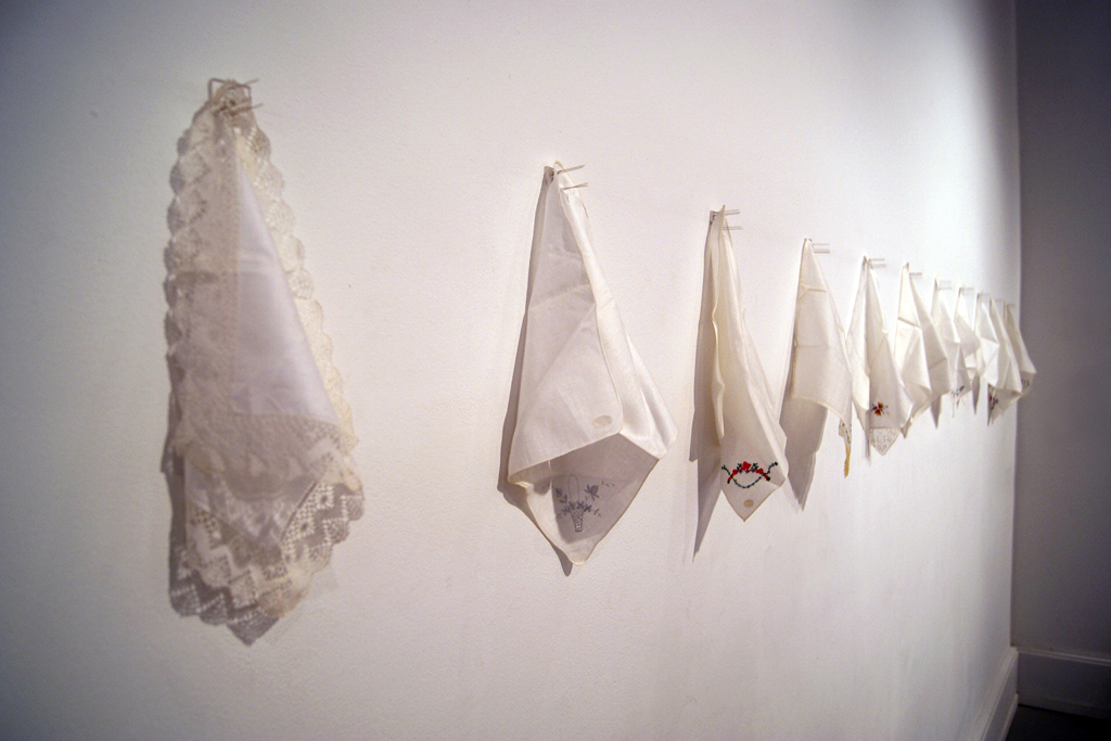 Artwork by Emily Martin, Where Were You When Amy Winehouse Died? exhibition, World of Threads Festival 2012.