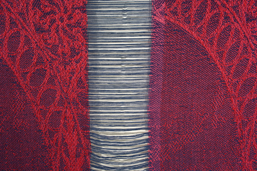 C. Pazia Mannella, Glitters is Gold Fencing, detail, Solo Show, World of Threads Festival 2023-24.