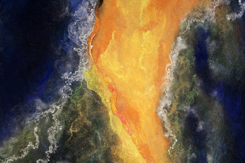 Svetlana Turov, Hawaii, Mesmerizing Lava, detail, Solo Show, World of Threads Festival 2023-24.