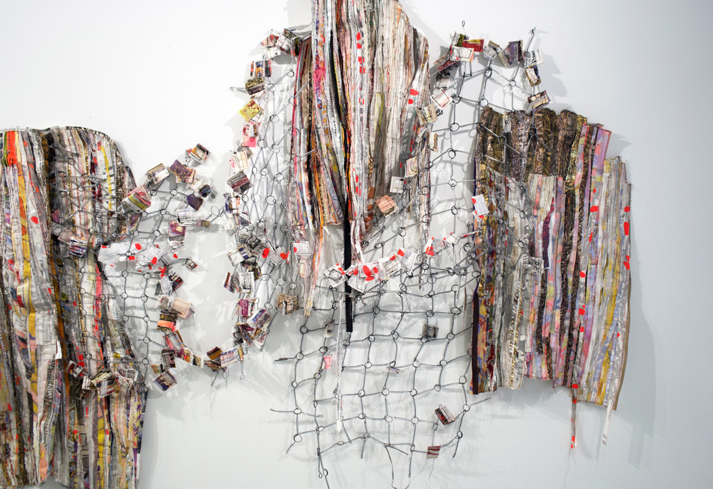 Margery Amdur, Underpinning, detail, Solo Show, World of Threads Festival 2023-24.