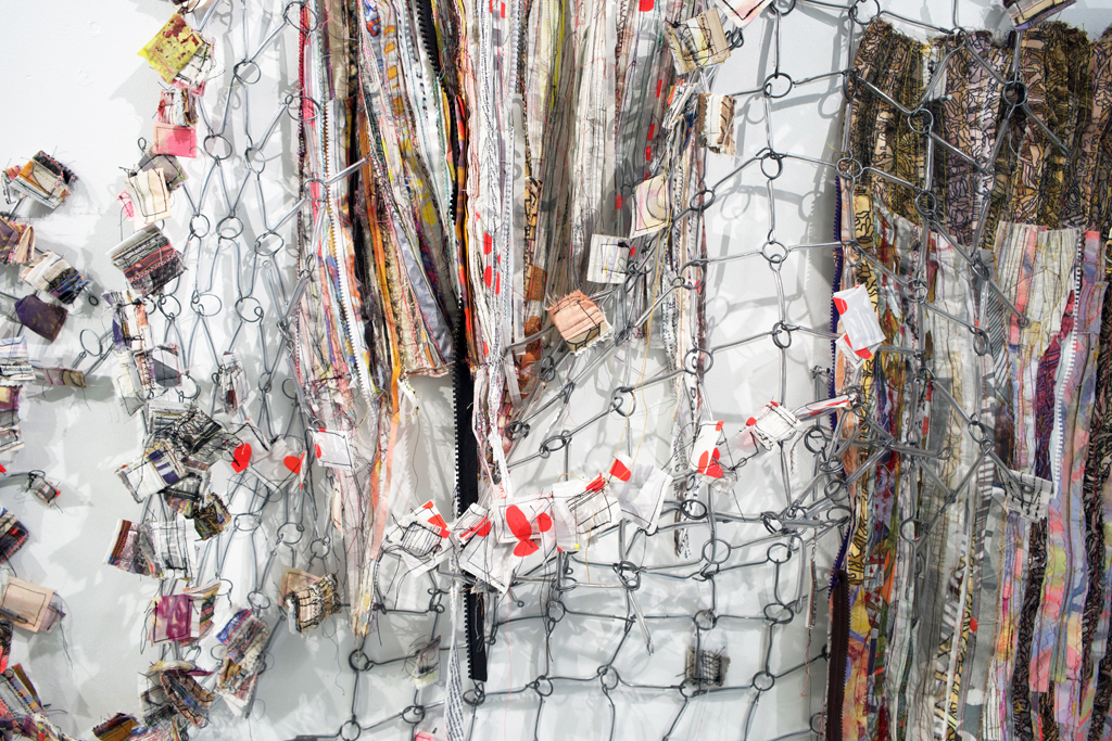 Margery Amdur, Underpinning, detail, Solo Show, World of Threads Festival 2023-24.