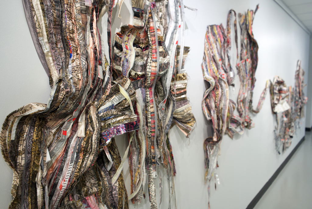 Margery Amdur, Underpinning, detail, Solo Show, World of Threads Festival 2023-24.