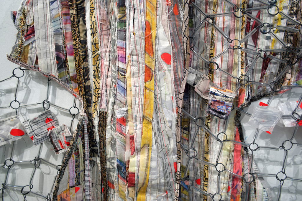 Margery Amdur, Underpinning, detail, Solo Show, World of Threads Festival 2023-24.