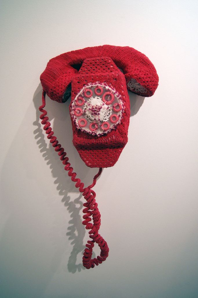 Artwork by Marie Bergstedt, Where Were You When Amy Winehouse Died? exhibition, World of Threads Festival 2012.