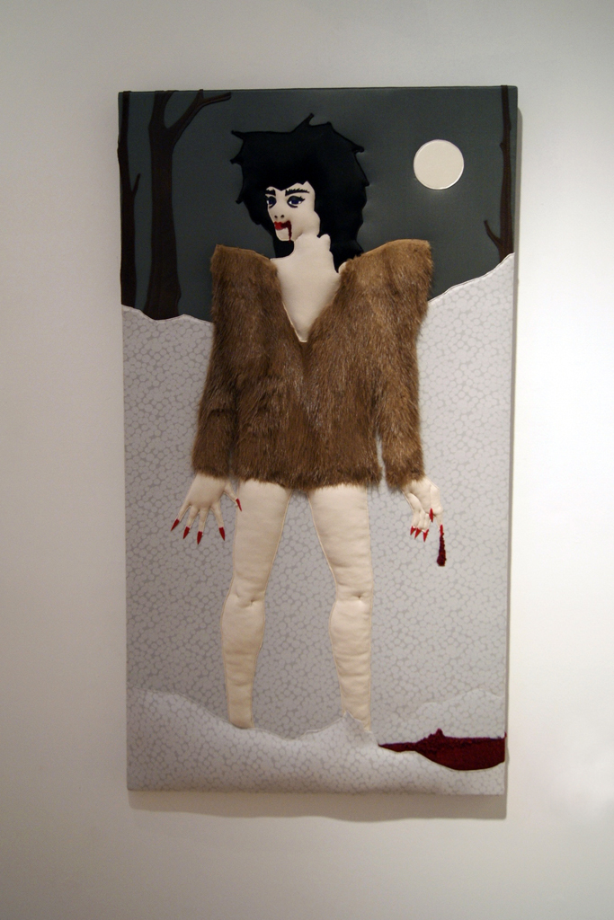 Artwork by Molly Grundy, Where Were You When Amy Winehouse Died? exhibition, World of Threads Festival 2012.