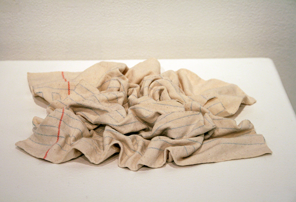 Amanda Rataj, Crumple, Strung out and Undone exhibition, World of Threads Festival 2014.