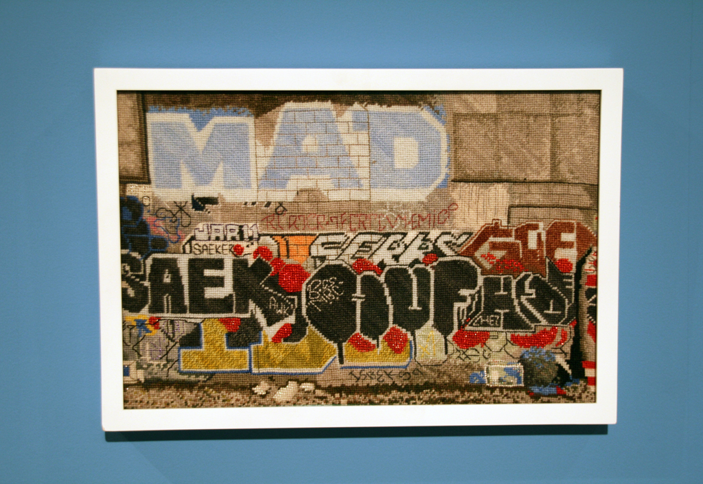 Jacquelyn Royal, Detroit 3, Strung out and Undone exhibition, World of Threads Festival 2014.