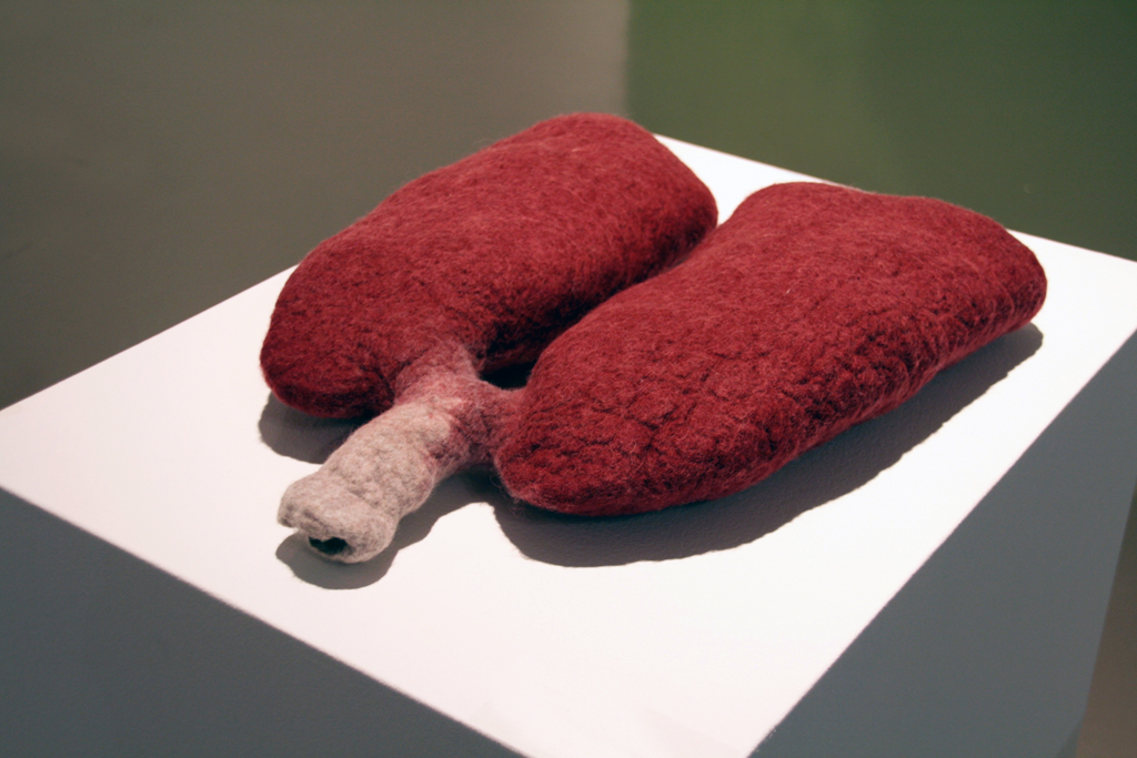 Cornelia Weber, Lung 1, Strung out and Undone exhibition, World of Threads Festival 2014.