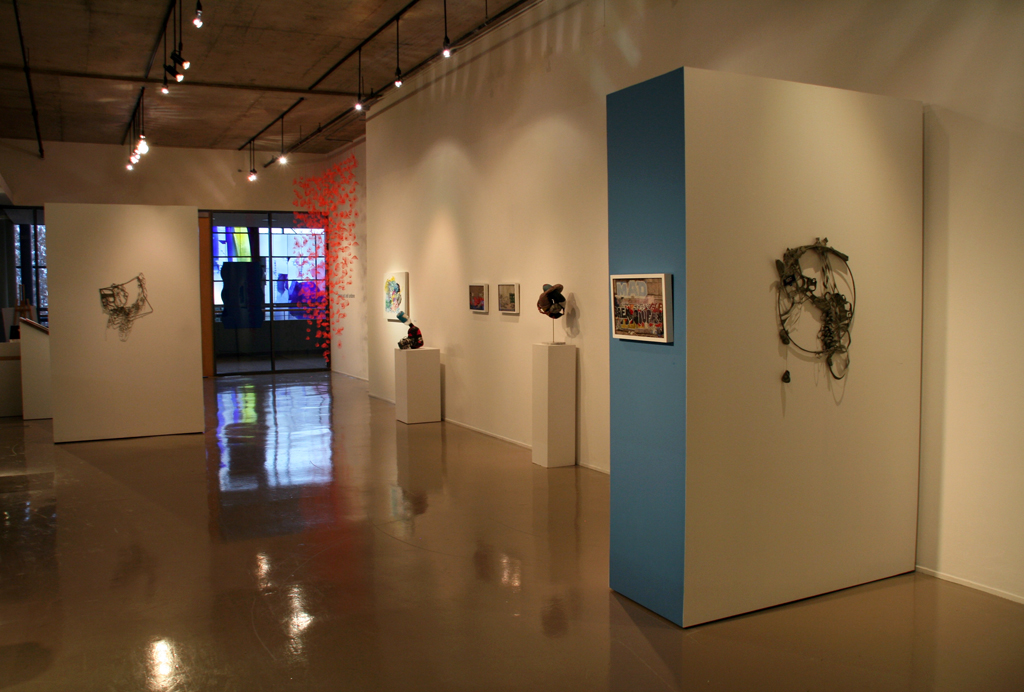 Installation view: Strung out and Undone exhibition, World of Threads Festival 2014.