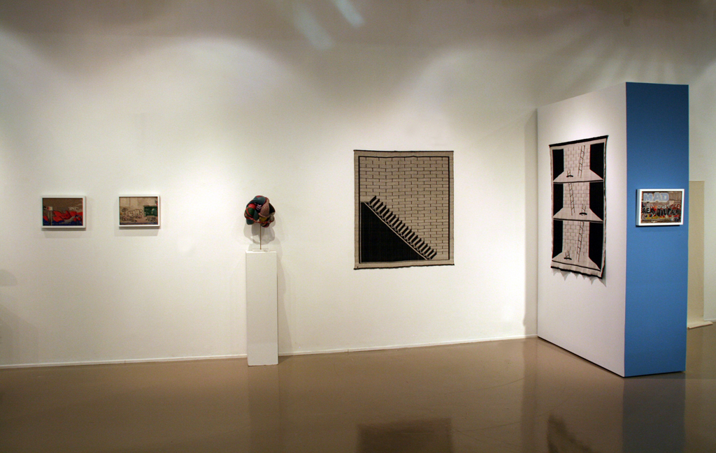 Installation view: Strung out and Undone exhibition, World of Threads Festival 2014.