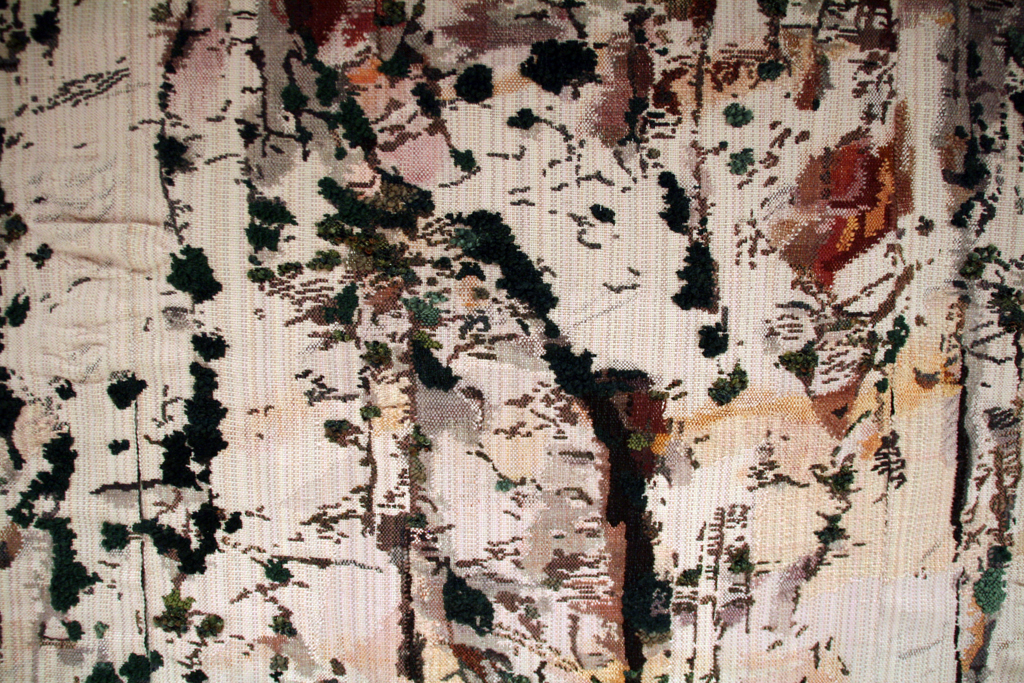 George-Ann Bowers, Over the Edge, detail, Solo Shows Cat Walk, World of Threads Festival 2014.