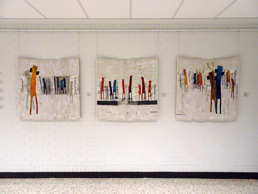 Installation view: Mirjam Pet-Jacobs, detail, WWW: Whimsical, Wacky and Wild exhibition, World of Threads Festival 2016.  