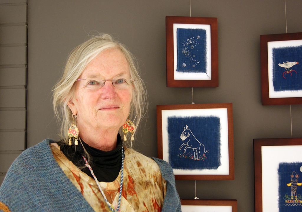 Artist: Suzanne Klein at the opening of the World of Threads Festival 2016.  