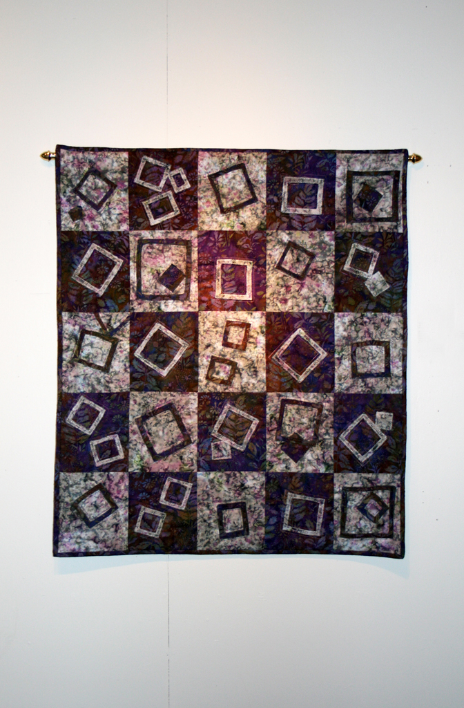 Dawne Rudman, "All 
Squared Up" from the Shape Shifter series, Threads That Bind exhibition, World of Threads Festival 2009.