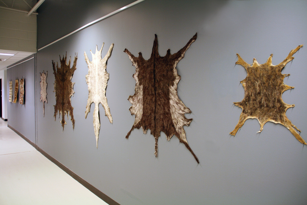 Installation view: Daniel F Manchego-Badiola, Guardians Installation, World of Threads Festival 2014.