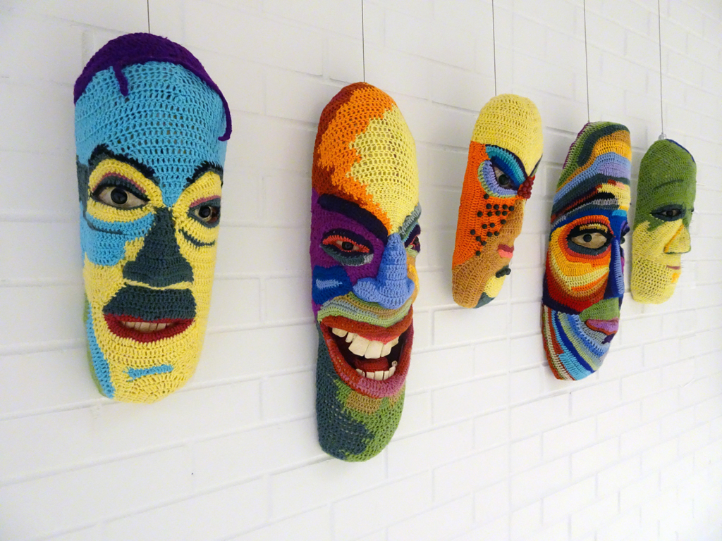 Installation view: Archana Rajguru Biswas, WWW: Whimsical, Wacky and Wild exhibition, World of Threads Festival 2016.  