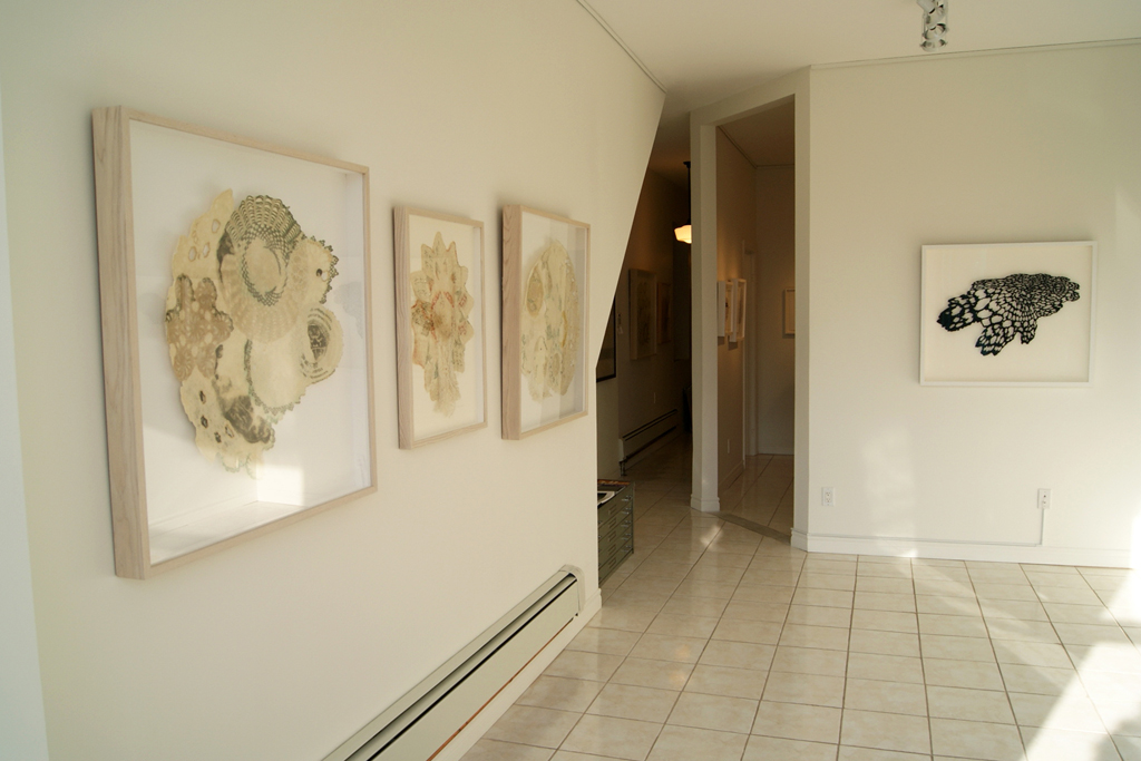 Installation view: Interlace, deconstruct, the spaces in between exhibition, World of Threads Festival 2012.