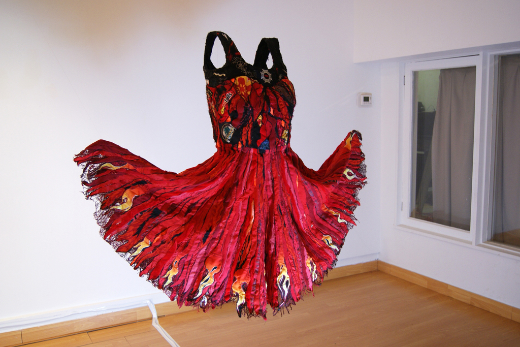 Esther Kalaba, Collecting Loss - Weaving Threads of Memory exhibition, World of Threads Festival 2012.