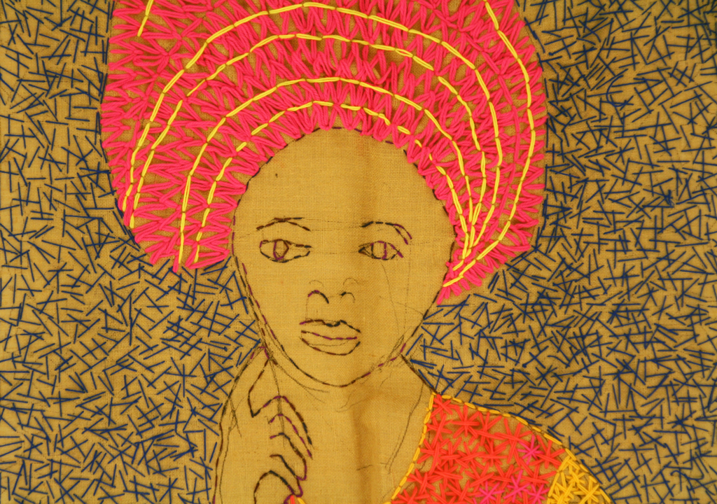 Loreto Motau, Isichol, detail, WWW: Whimsical, Wacky and Wild exhibition, World of Threads Festival 2016.  