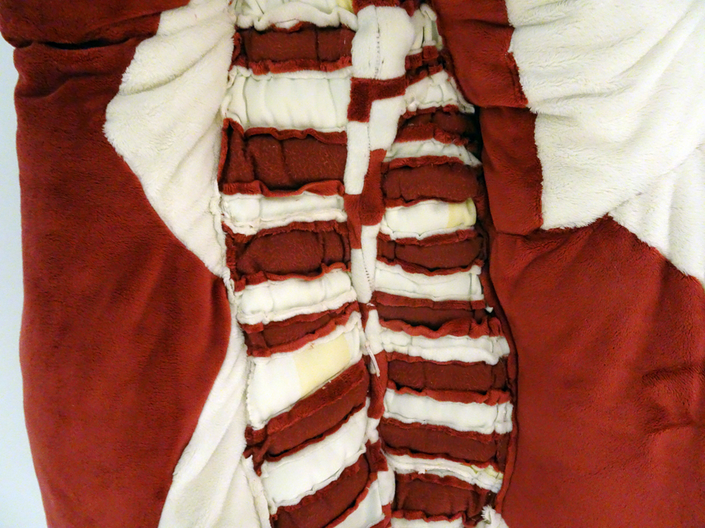 Rachel Major, Side of Beef, detail, WWW: Whimsical, Wacky and Wild exhibition, World of Threads Festival 2016.  