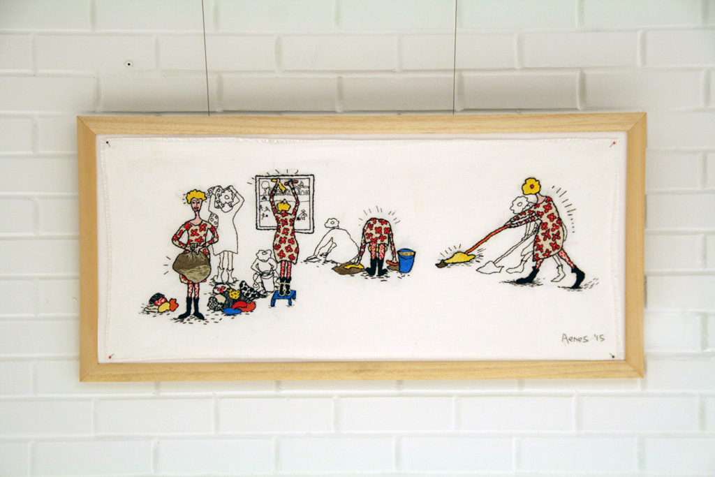 Mathilde Renes, Housekeeping, WWW: Whimsical, Wacky and Wild exhibition, World of Threads Festival 2016.  